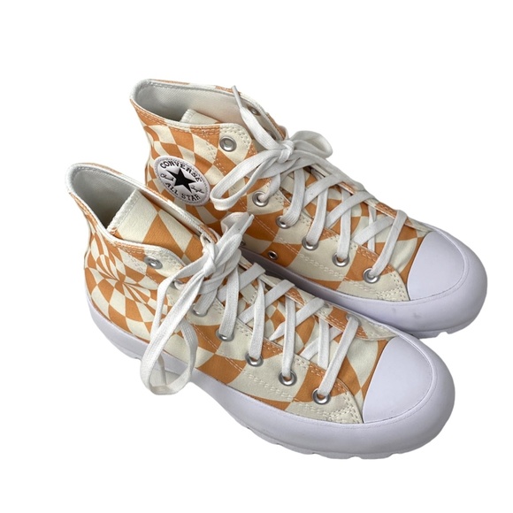 Converse Ctas Lugged High Top Sneakers Women's Size Orange Candy Canvas A10018C - Picture 3 of 10